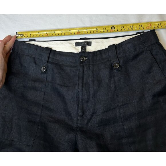 J. Crew Women’s 100% Linen Black Chino Pants 10 M - Picture 6 of 9